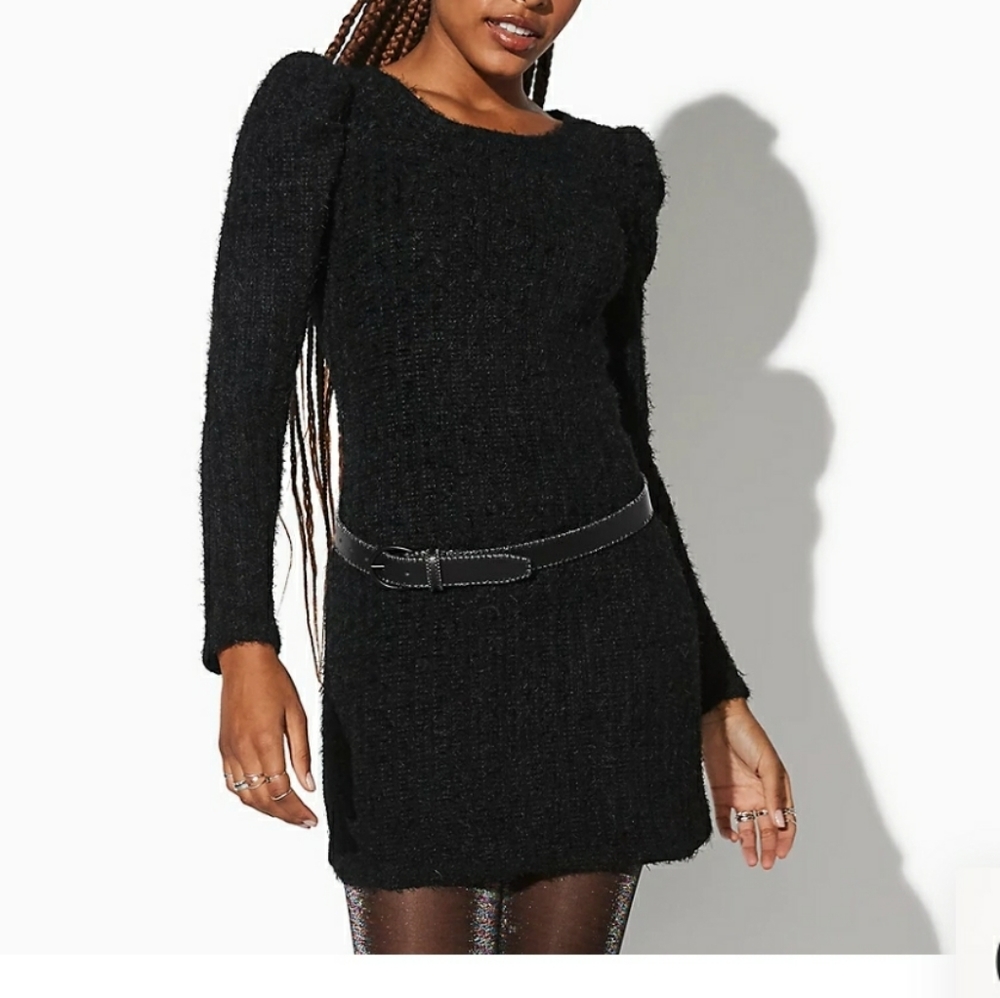 Juniors' Vylette™ Eyelash Sweater Knit Dress
